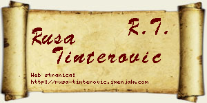 Rusa Tinterović vizit kartica